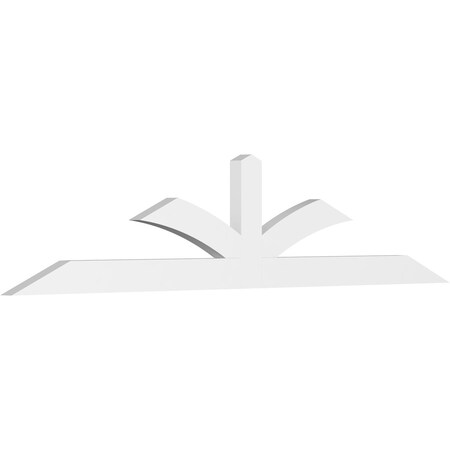 Ekena Millwork Richland Architectural Grade PVC Gable Bracket, 84"W x 17 1/2"H x 2"D x 4"F, 5/12 Pitch GBP084X18X0204RIC00